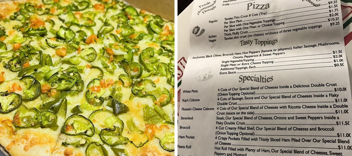 Kays Pizza Menu
