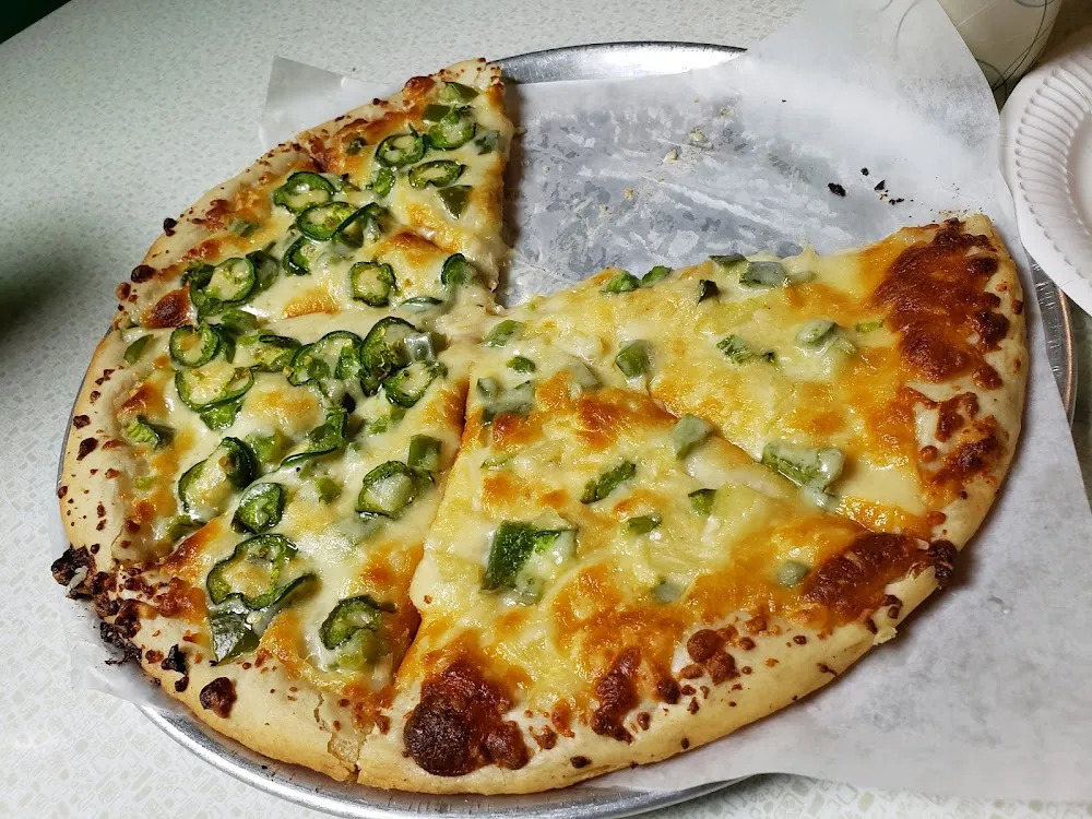 Open Face White Bell Peppers and Jalapenos